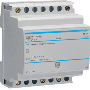 ST312 trafo bezp. 230V/12-24 25VA 2