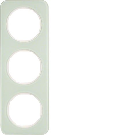 10132109 Rámeček, 3-násobný, Berker R.1 Glas, polár. bílá 1