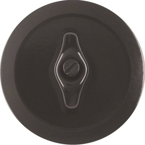 WTW1000BG (164701) Centrální díl s kličkou pro otočný vypínač, Berker 1930/Glas, černá, lesk 1