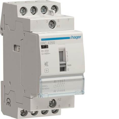 ERC425S Stykač s ručním ovládáním a sníženou hlučností 25A, 4S, 230V~50/60Hz 1