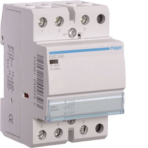 ESC340 (ES340) Instalační stykač 3S, 40 A, 230 V AC 1