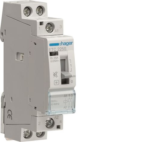 ETC225S (ETN221B) Stykač s aut. návratem se sníž. hlučností 25A, 2S, 230V~50/60Hz 1