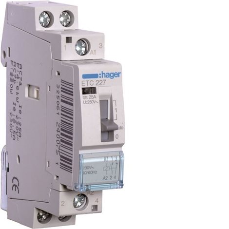 ETC227 Stykač s aut. návratem  25A, 1S+1R, 230V~50/60Hz 1