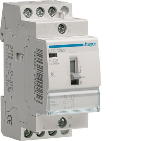 ETC325S Stykač s aut. návratem se sníž. hlučností  25A, 3S, 230V~50/60Hz 1