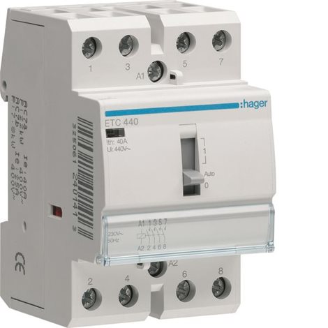 ETC440 Stykač s aut. návratem  40A, 4S, 230V AC 1