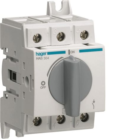 HAB304 Otočný vypínač 3P In=40 A; Ui=800 V; AC 23 1