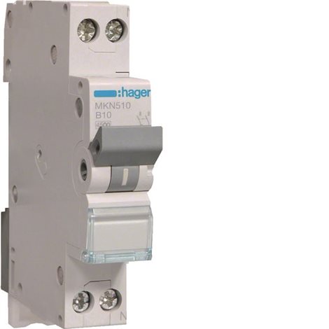 MKN510 Jistič 1 + N pól. 10A, (1 mod.) char.B, 6 kA 1