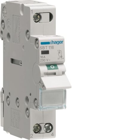SBT116 (SB116M) Vypínač s kontrolkou 1S-16A 1