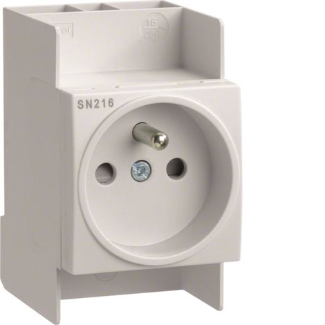 SN216 zásuvka na DIN lištu 230V 1
