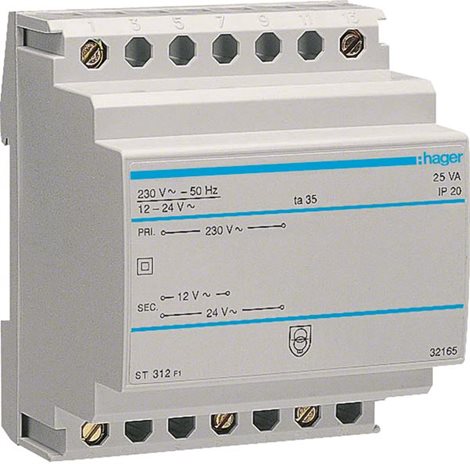 ST312 trafo bezp. 230V/12-24 25VA 1