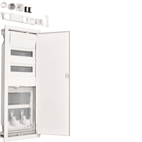 VU602NWH Rozvodnice volta hybrid zapuštěná, 24 mod., s 2 MP, plechová perf. dvířka 1