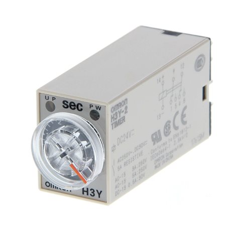 H3Y-2 100-120VAC  5S časovač s polovodičovým relé, kontakty: DPDT, 8pinů, jednoduché kontakty, napáj