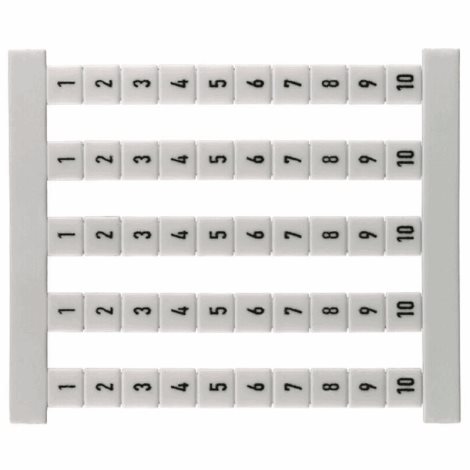DEK 5 FSZ 1-10 Dekafix, Označení svorek, 5 x 5 mm, Rozteč v mm (P): 5.00 Weidmueller, Bílá