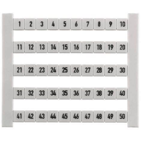 DEK 6 FW 1-50 Dekafix, Označení svorek, 5 x 6 mm, Rozteč v mm (P): 6.00 Weidmueller, Bílá
