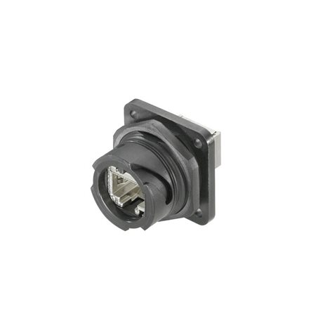 IE-BS-V01P-RJ45-C Příruba RJ45, IP67, Varianta 1 plast, spojka, Kat.6<sub>A</sub> / Třída 