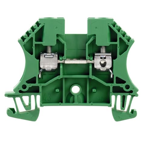WDU 4 GN Průchozí svorka, Šroubové připojení, 4 mm2, 800 V, 32 A, Zelená