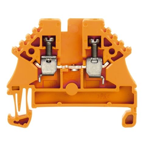 WDU 2.5N OR Průchozí svorka, Šroubové připojení, 2.5 mm2, 500 V, 24 A, Oranžová
