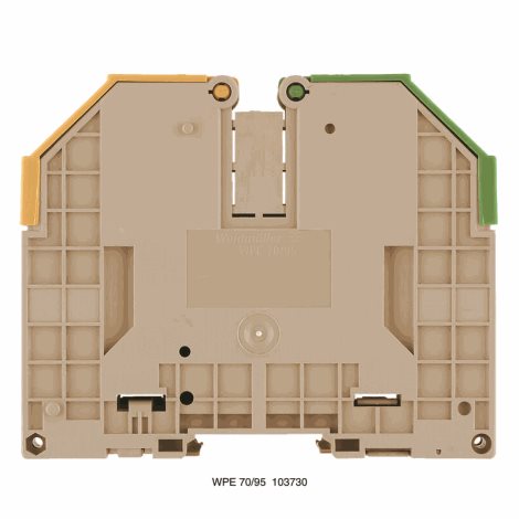 WPE 70/95 PE svorka, Šroubové připojení, 95 mm2, 11400 A (95 mm2), zelená / žlutá