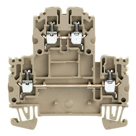 WDK 2.5N Svorka se dvěma vrstvami, Šroubové připojení, 2.5 mm2, 800 V, 24 A, Tmavě béžová