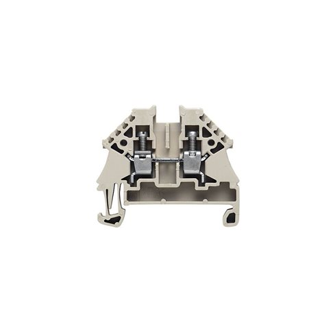 WDU 4N Průchozí svorka, Šroubové připojení, 4 mm2, 500 V, 32 A, Tmavě béžová