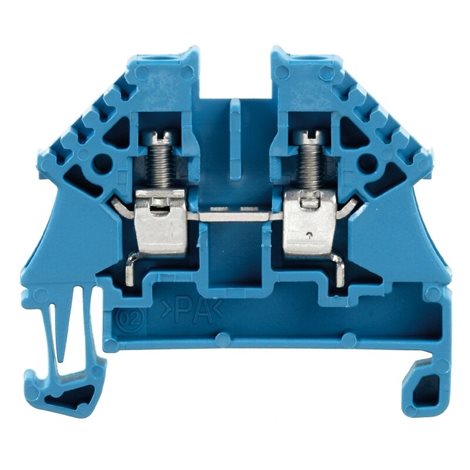 WDU 4N BL Průchozí svorka, Šroubové připojení, 4 mm2, 500 V, 32 A, Modrá