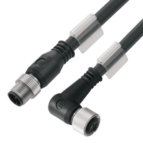 SAIL-M12GM12W-4S3.0U Vedení senzoru/aktoru, Přípojka, M12 / M12, Počet pólů : 4, 3 m, pin,