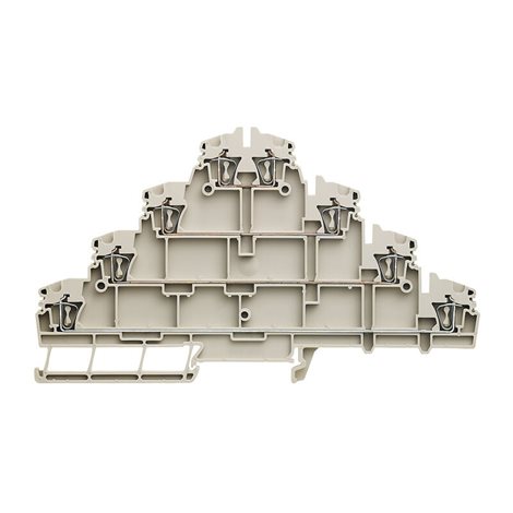 ZVLD 2.5 Vícevrstvá modulární svorka,připojení s kotevní svorkou,2.5 mm², 250 V, 20 A, tmavě béžová