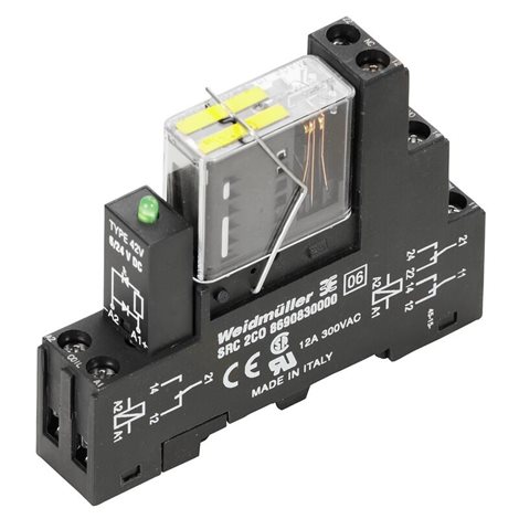 RCIKIT 24VDC 2CO LD/FG RIDERSERIES FG, Reléový modul s nuceně vedenými kontakty, Počet kon