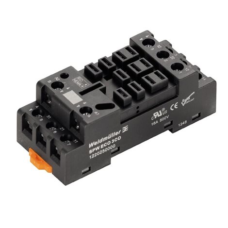 SPW ECO 3CO D-SERIES DRW / DRH, Reléová základna, Počet kontaktů: 3 CO contact, Trvalý pro