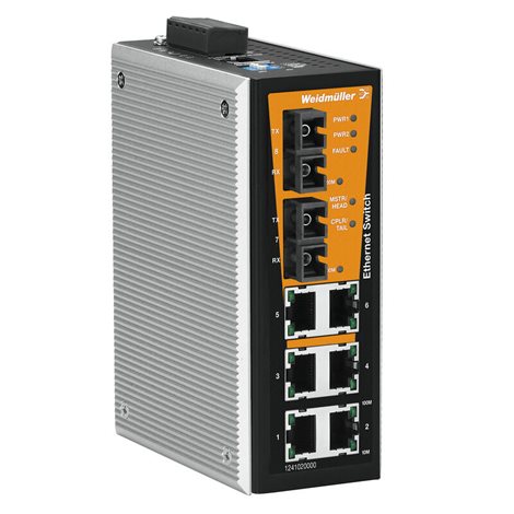 IE-SW-VL08MT-6TX-2SC Síťový spínač, řízený, Fast Ethernet, Počet portů: 6x RJ45, 2 * SC mu