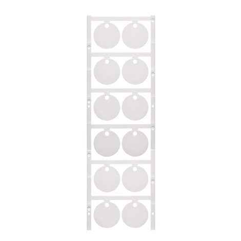CC DIA 30/4.2 MC NE WS ClipCard, Značky na přístroje, 30 x 30 mm, S otvorem, Bílá