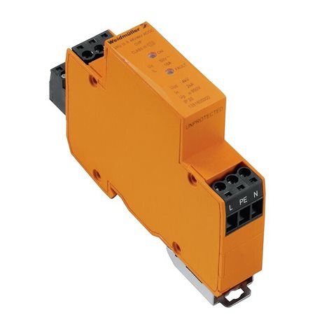 VPU III R 48V/4KV AC/DC Přepěťová ochrana, Nízké napětí, s dálkovým kontaktem, Jednofázový