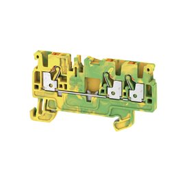 A3C 2.5 PE PE svorka, PUSH IN, 2.5 mm2, zelená / žlutá