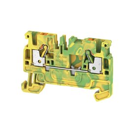 A2C 2.5 PE PE svorka, PUSH IN, 2.5 mm2, zelená/žlutá