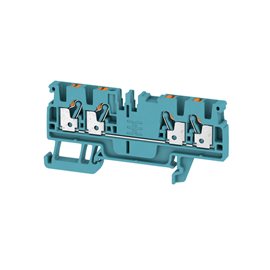 A4C 2.5 BL Průchozí řadová svorka, PUSH IN, 2.5 mm², 800 V, 24 A, modrá