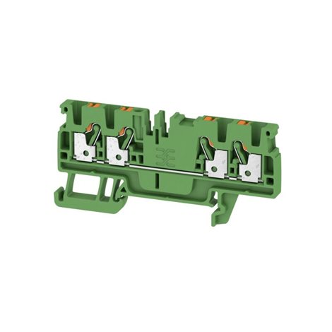 A4C 2.5 GN Průchozí svorka, PUSH IN, 2.5 mm2, 800 V, 24 A, Zelená