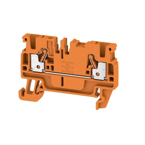 A2C 2.5 OR Průchozí svorka, PUSH IN, 2.5 mm², 800 V, 24 A, Oranžová