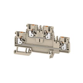 A2T 2.5 Svorka se dvěma vrstvami, PUSH IN, 2.5 mm2, 800 V, 24 A, Tmavě béžová