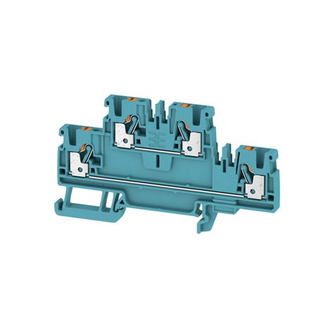 A2T 2.5 BL Průchozí svorka, PUSH IN, 2.5 mm2, 800 V, 24 A, Modrá