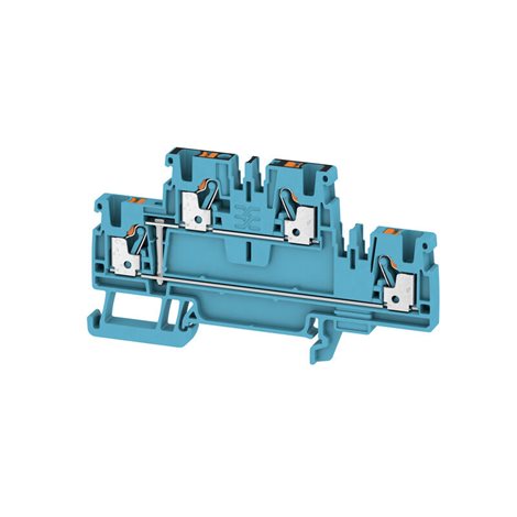 A2T 2.5 VL BL Průchozí svorka, Svorka se dvěma vrstvami, PUSH IN, 2.5 mm², 800 V, 24 A, Modrá