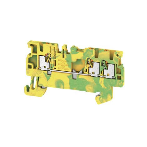 A3C 1.5 PE PE svorka, PUSH IN, 1.5 mm2, zelená / žlutá