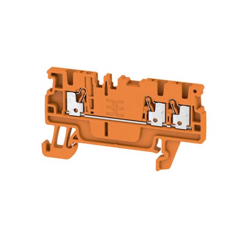 A3C 1.5 OR Průchozí svorka, PUSH IN, 1.5 mm2, 500 V, 17.5 A, Oranžová