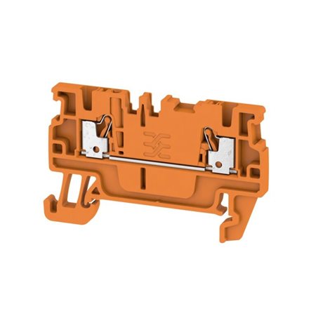 A2C 1.5 OR Průchozí svorka, PUSH IN, 1.5 mm2, 500 V, 17.5 A, oranžová