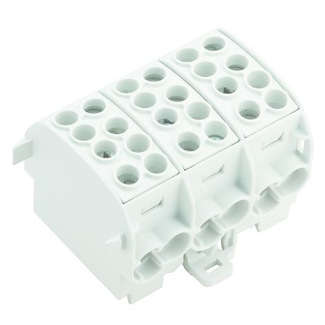 WPD 302 2X35/2X25 3XGY W řada, Rozváděcí blok, Jmenovitý průřez: Šroubové připojení, Nosná lišta / m