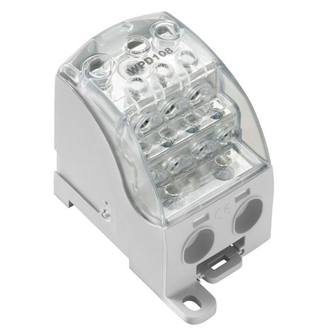 WPD 108 1X120/2X35+3X25+4X16 GY W řada, Rozváděcí blok, Jmenovitý průřez: Šroubové připoje