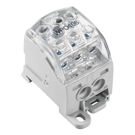 WPD 106 1X70/2X25+3X16 GY W řada, Rozváděcí blok, Jmenovitý průřez: Šroubové připojení, No