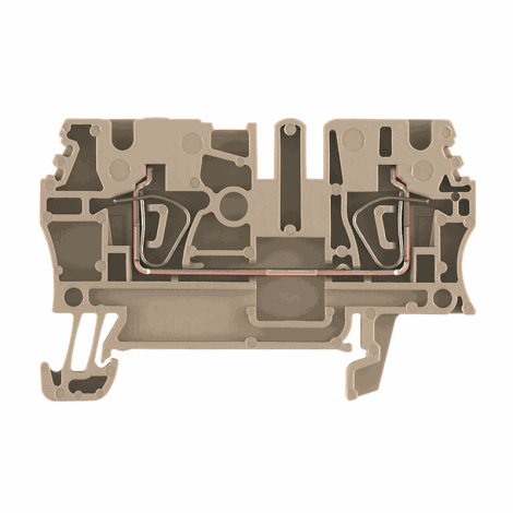 ZDU 2.5 Průchozí svorka, Připojení s kotevní svorkou, 2.5 mm2, 800 V, 24 A, Tmavě béžová