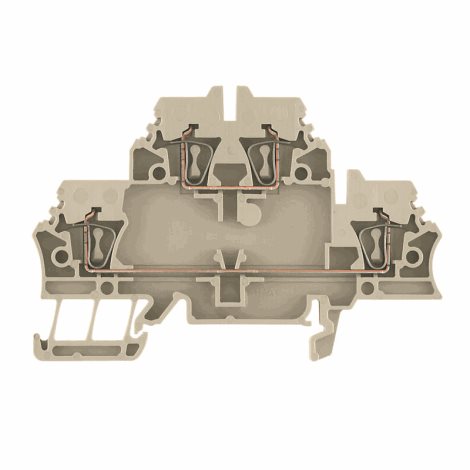 ZDK 2.5 Průchozí svorka, Svorka se dvěma vrstvami, Připojení s kotevní svorkou, 2.5 mm2