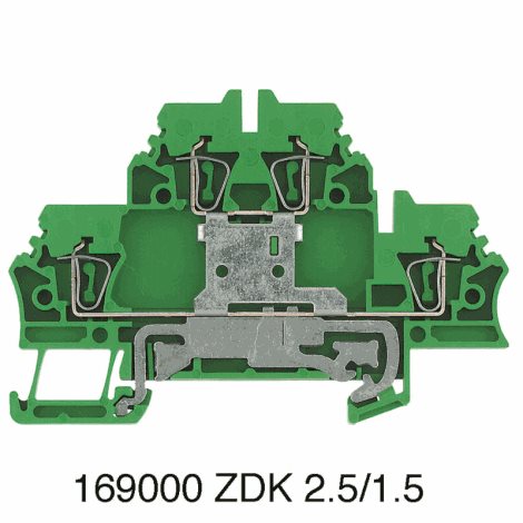 ZDK 2.5PE Svorka se dvěma vrstvami, PE svorka, Připojení s kotevní svorkou, 2.5 mm2, 300 A
