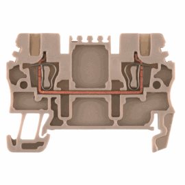 ZDU 1.5 Průchozí svorka, Připojení s kotevní svorkou, 1.5 mm2, 500 V, 17.5 A, Tmavě béžová